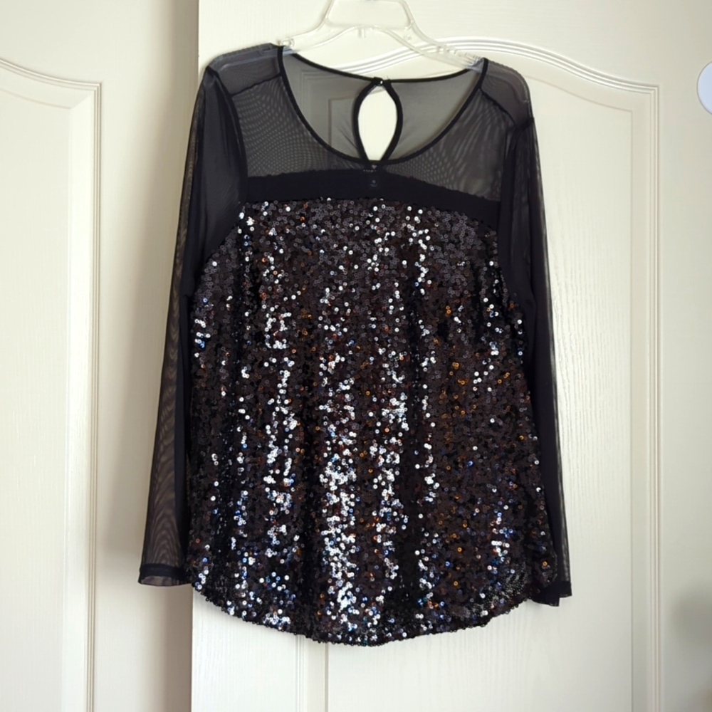 Black Sequin dressy shirt
